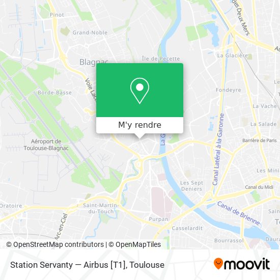 Station Servanty — Airbus [T1] plan