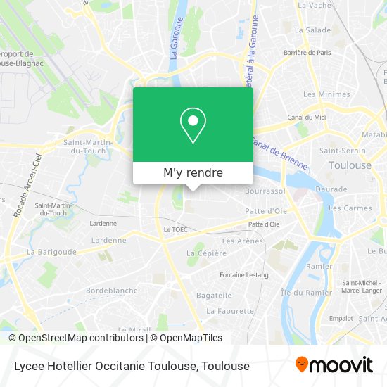 Lycee Hotellier Occitanie Toulouse plan