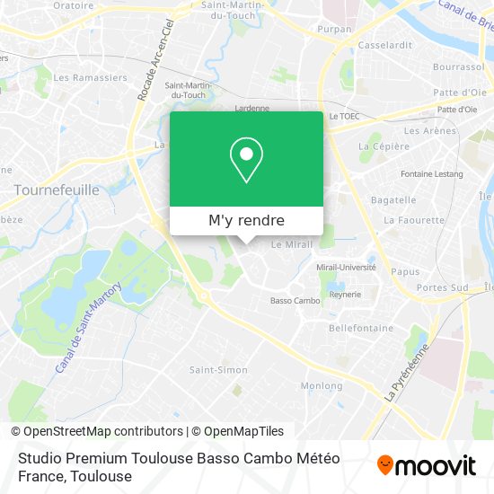 Studio Premium Toulouse Basso Cambo Météo France plan