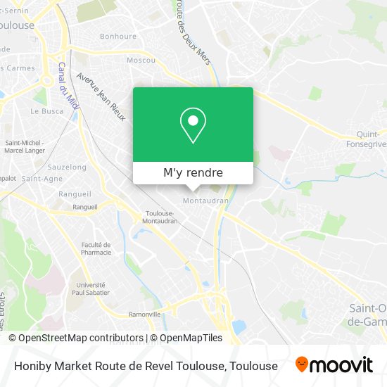 Honiby Market Route de Revel Toulouse plan