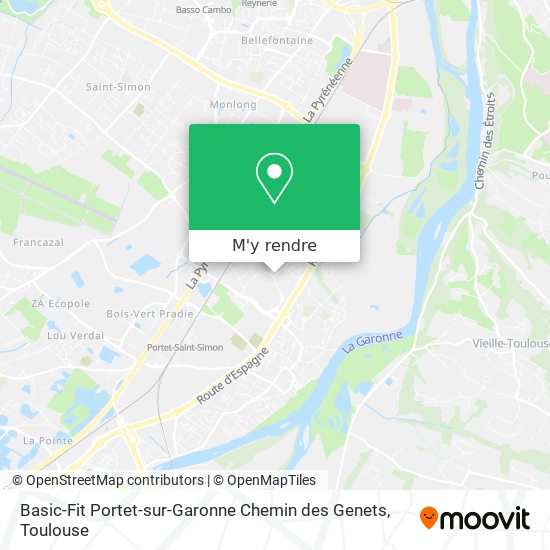 Basic-Fit Portet-sur-Garonne Chemin des Genets plan