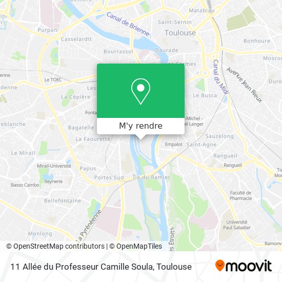 11 Allée du Professeur Camille Soula plan