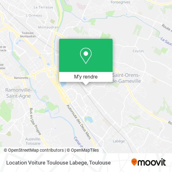Location Voiture Toulouse Labege plan
