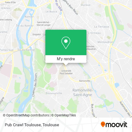 Pub Crawl Toulouse plan