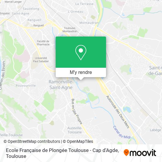 Ecole Française de Plongée Toulouse - Cap d'Agde plan