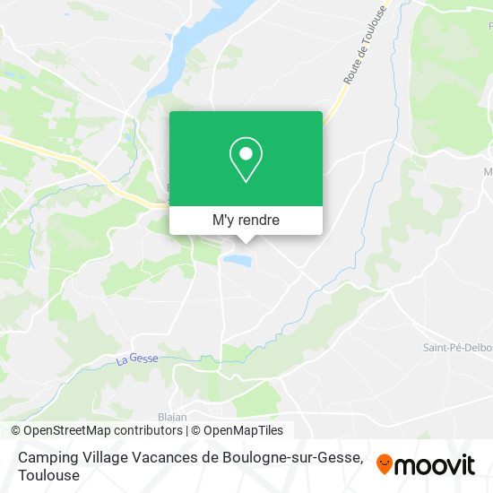 Camping Village Vacances de Boulogne-sur-Gesse plan