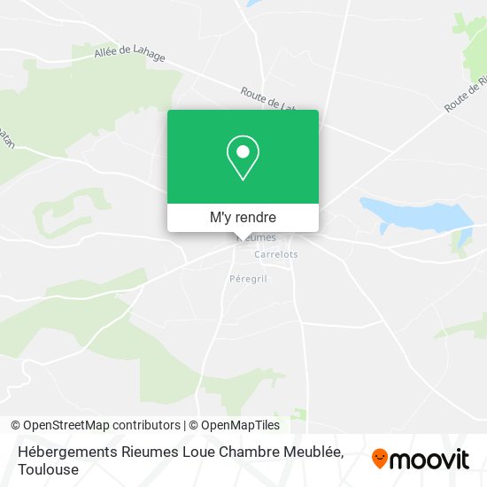 Hébergements Rieumes Loue Chambre Meublée plan