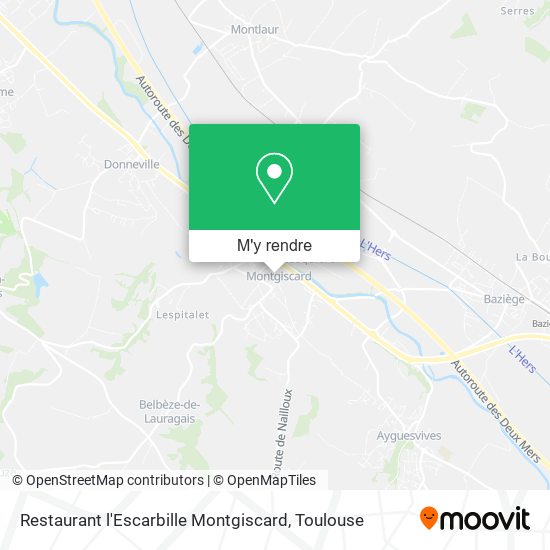 Restaurant l'Escarbille Montgiscard plan