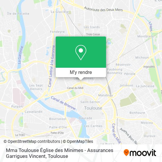 Mma Toulouse Église des Minimes - Assurances Garrigues Vincent plan