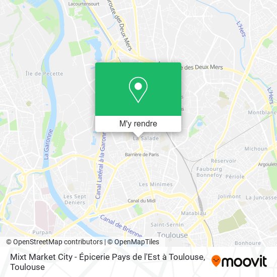 Mixt Market City - Épicerie Pays de l'Est à Toulouse plan