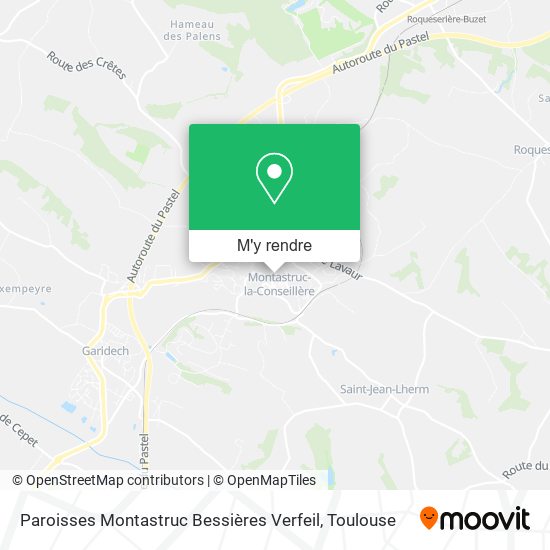Paroisses Montastruc Bessières Verfeil plan