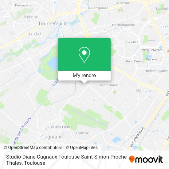 Studio Diane Cugnaux Toulouse Saint-Simon Proche Thales plan