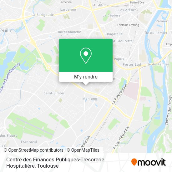 Centre des Finances Publiques-Trésorerie Hospitalière plan