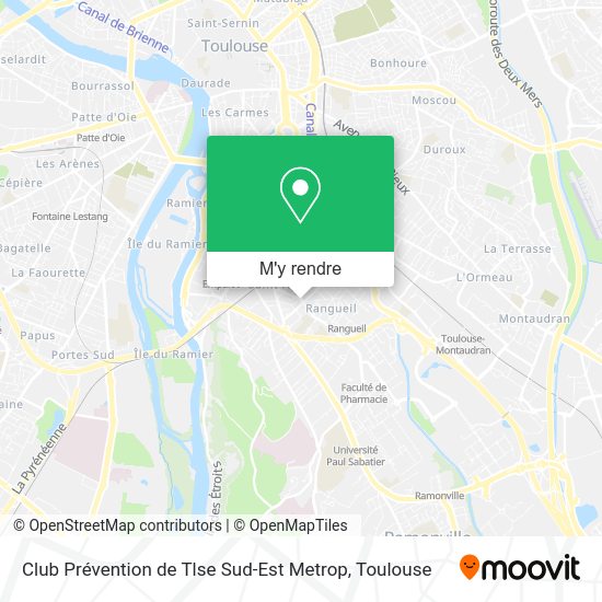Club Prévention de Tlse Sud-Est Metrop plan