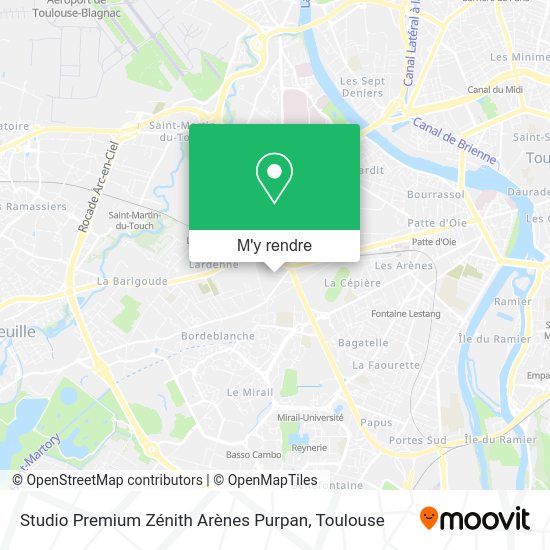 Studio Premium Zénith Arènes Purpan plan