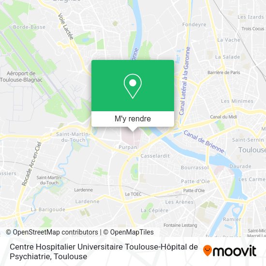 Centre Hospitalier Universitaire Toulouse-Hôpital de Psychiatrie plan