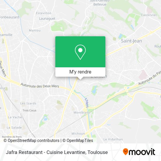 Jafra Restaurant - Cuisine Levantine plan