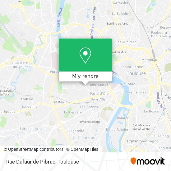 Rue Dufaur de Pibrac plan