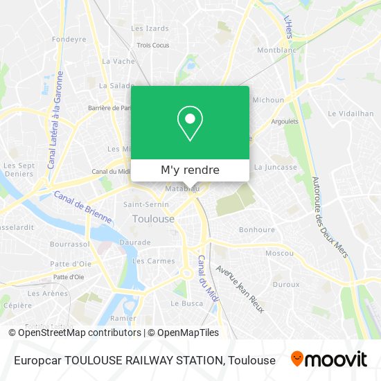 Europcar TOULOUSE RAILWAY STATION plan