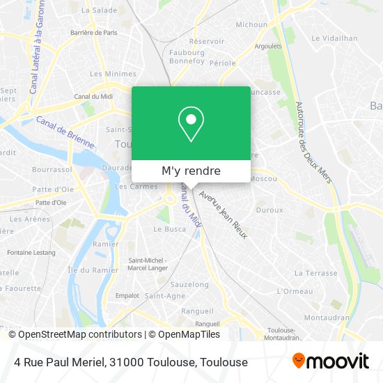 4 Rue Paul Meriel, 31000 Toulouse plan