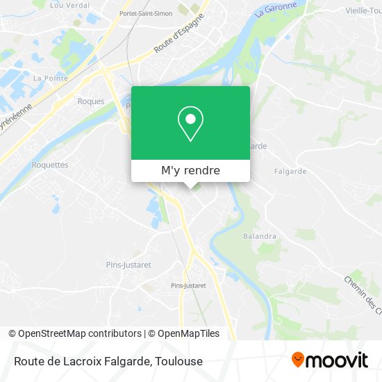 Route de Lacroix Falgarde plan