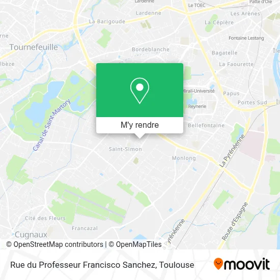 Rue du Professeur Francisco Sanchez plan