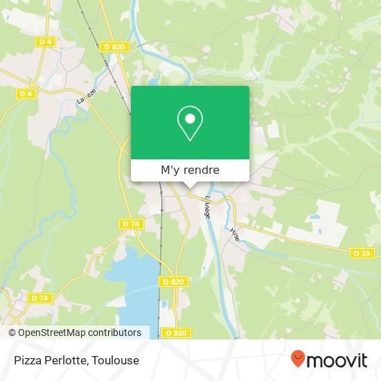 Pizza Perlotte, 96 Place de la Bascule 31810 Vernet plan