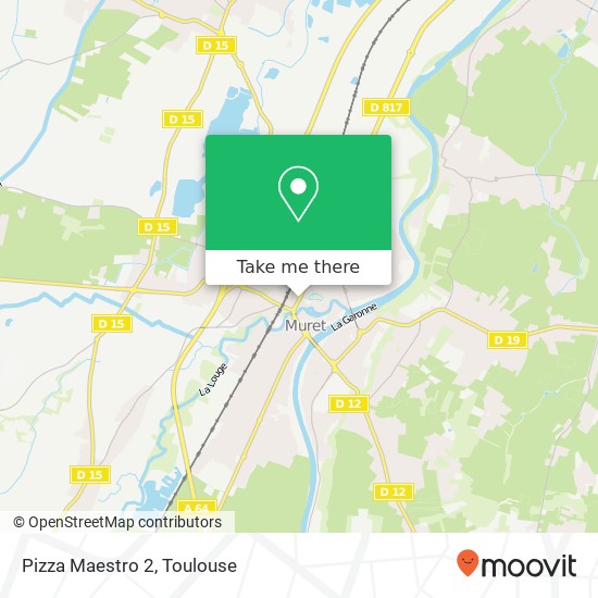 Pizza Maestro 2, 9 Avenue Pierre II d'Aragon 31600 Muret plan