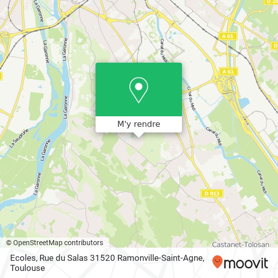 Ecoles, Rue du Salas 31520 Ramonville-Saint-Agne plan