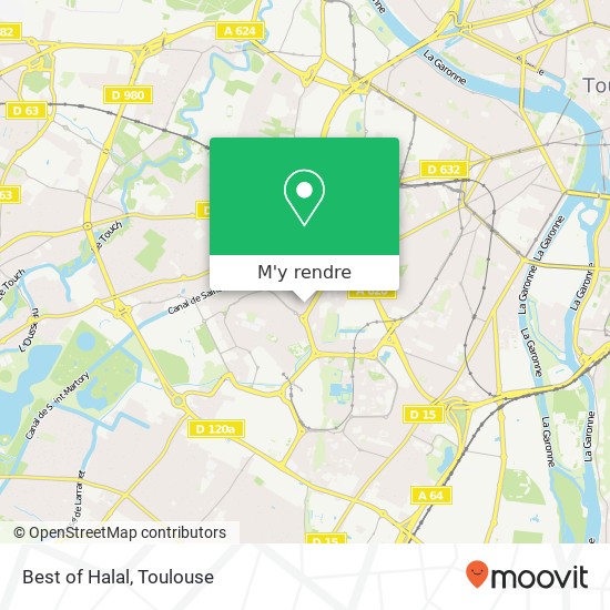 Best of Halal, 218 Route de Saint-Simon 31100 Toulouse plan