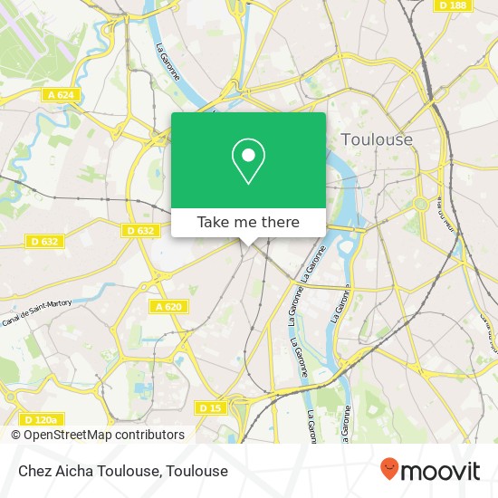 Chez Aicha Toulouse, 286 Rue Henri Desbals 31100 Toulouse plan