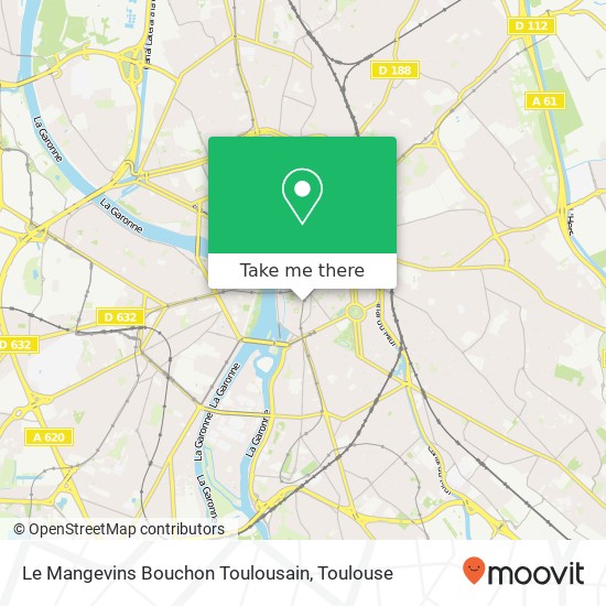 Le Mangevins Bouchon Toulousain, 46 Rue Pharaon 31000 Toulouse plan