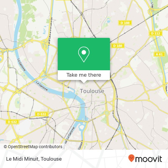 Le Midi Minuit, 3 Place du Peyrou 31000 Toulouse plan