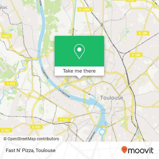 Fast N' Pizza, Rue Roland-Garros 31200 Toulouse plan