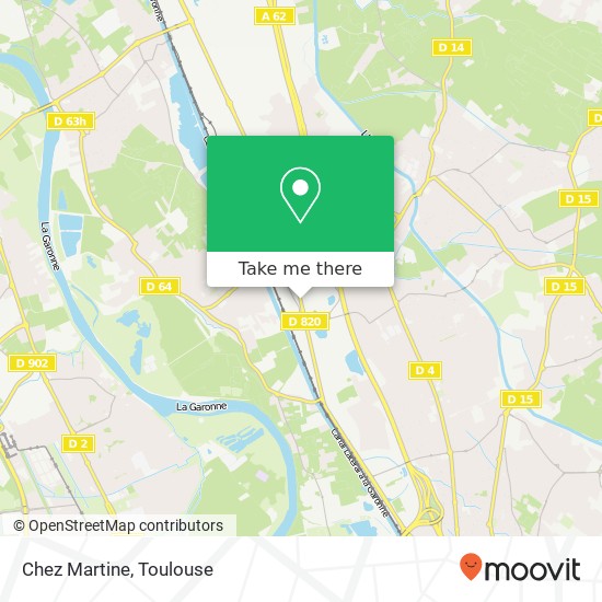 Chez Martine, 92 Route de Paris 31150 Fenouillet plan