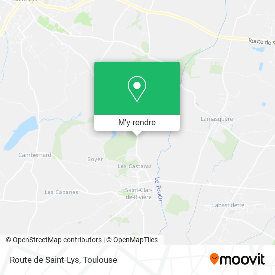Route de Saint-Lys plan