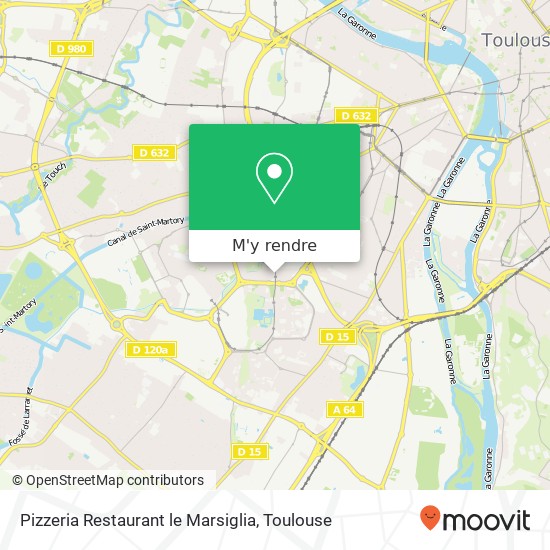 Pizzeria Restaurant le Marsiglia, 5 Rue de l'Université du Mirail 31100 Toulouse plan