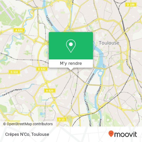 Crêpes N'Co, 418 Route de Saint-Simon 31100 Toulouse plan