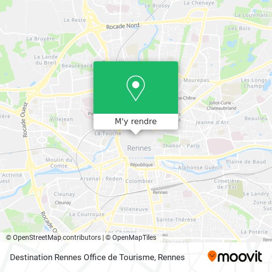 Destination Rennes Office de Tourisme plan