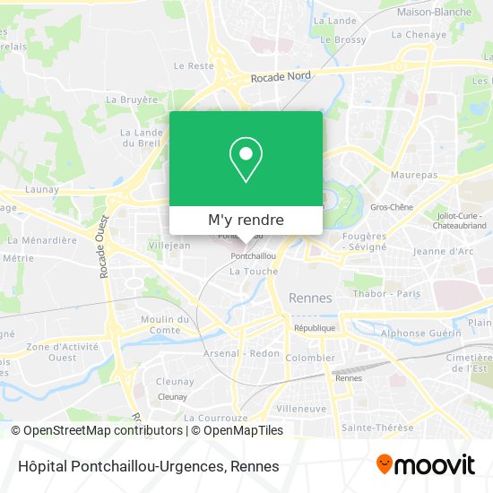 Hôpital Pontchaillou-Urgences plan