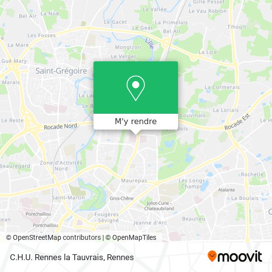 C.H.U. Rennes la Tauvrais plan