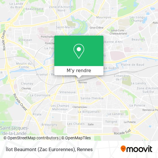 Îlot Beaumont (Zac Eurorennes) plan