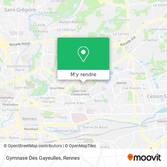 Gymnase Des Gayeulles plan