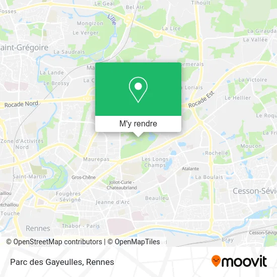 Parc des Gayeulles plan