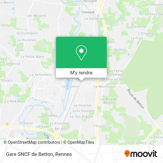 Gare SNCF de Betton plan