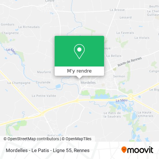 Mordelles - Le Patis - Ligne 55 plan