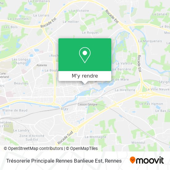 Trésorerie Principale Rennes Banlieue Est plan