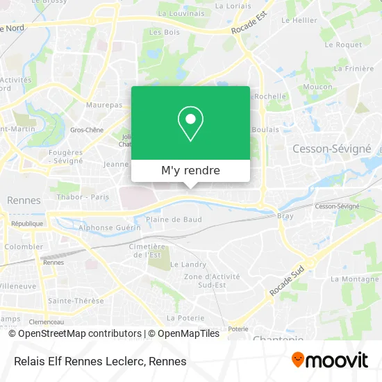 Relais Elf Rennes Leclerc plan