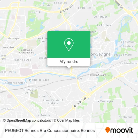 PEUGEOT Rennes Rfa Concessionnaire plan