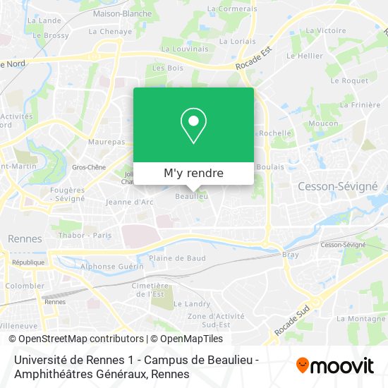 Université de Rennes 1 - Campus de Beaulieu - Amphithéâtres Généraux plan